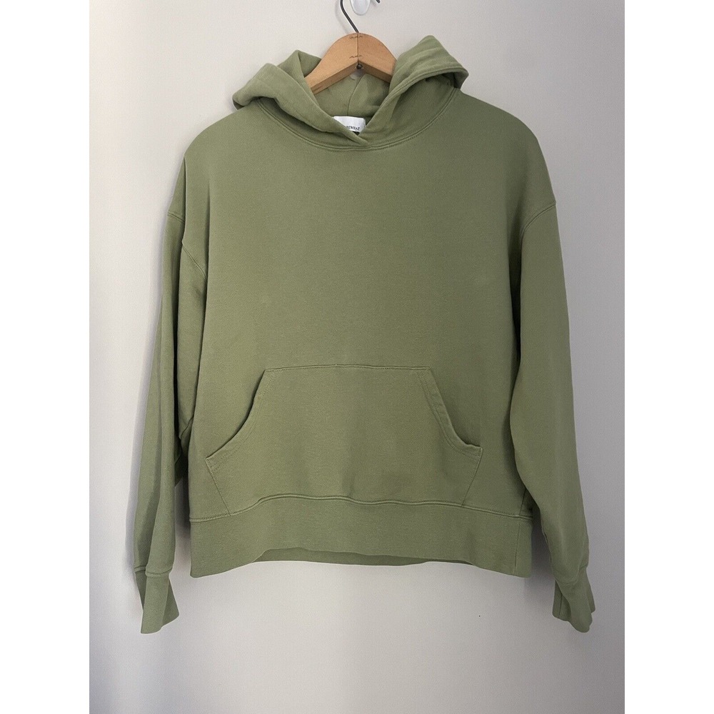 We Wore What Women S Fresh Green Terry Pullover Hoodie Sweatshirt Crop Oversized